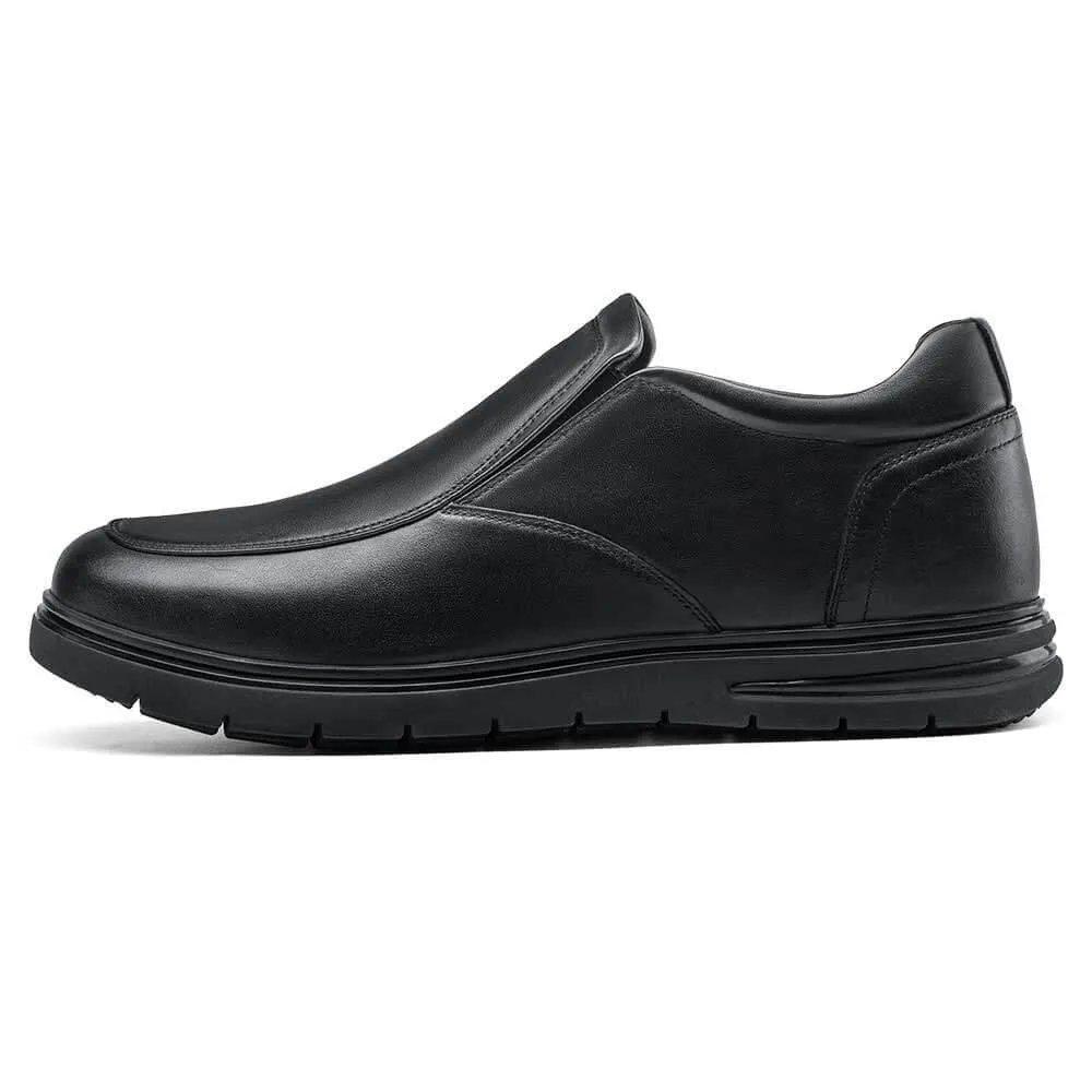 6 CM / 2.36 Inches CMR CHAMARIPA Men's Elevator Loafers: Enhance Your Height with Black Leather Casual Loafers