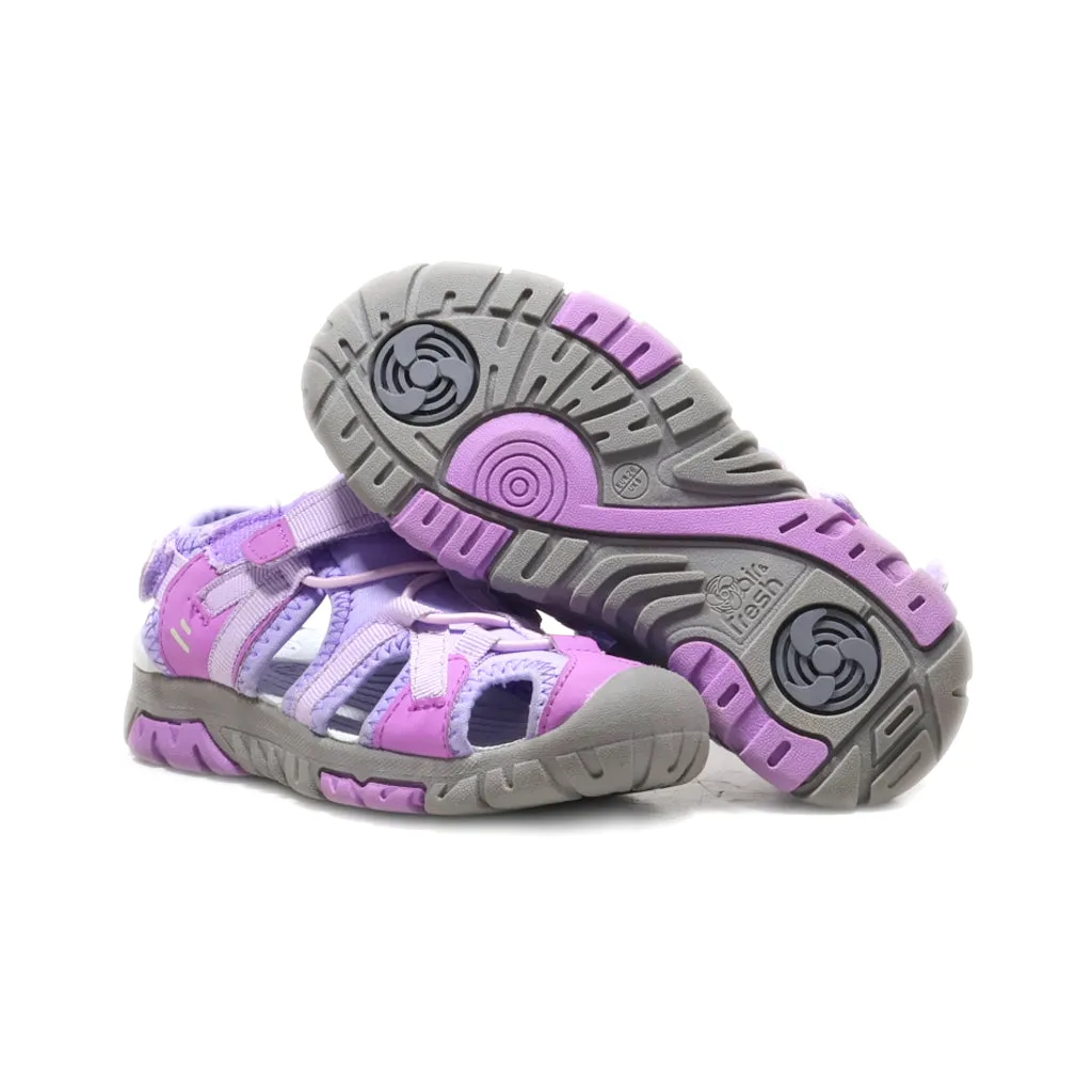 Air & Fresh Flat Sandals Fabric Purple Colour For Kids