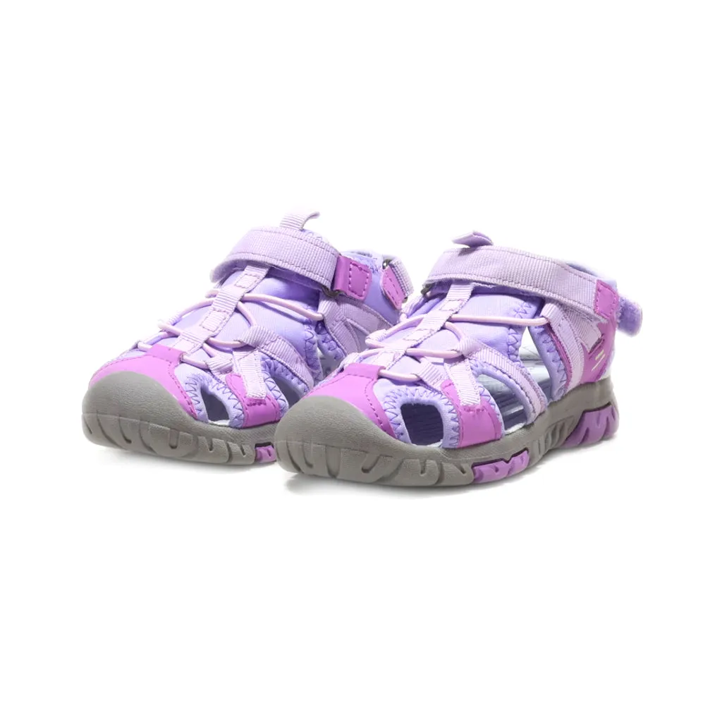 Air & Fresh Flat Sandals Fabric Purple Colour For Kids