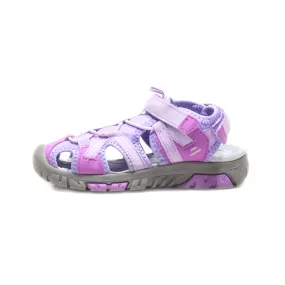 Air & Fresh Flat Sandals Fabric Purple Colour For Kids