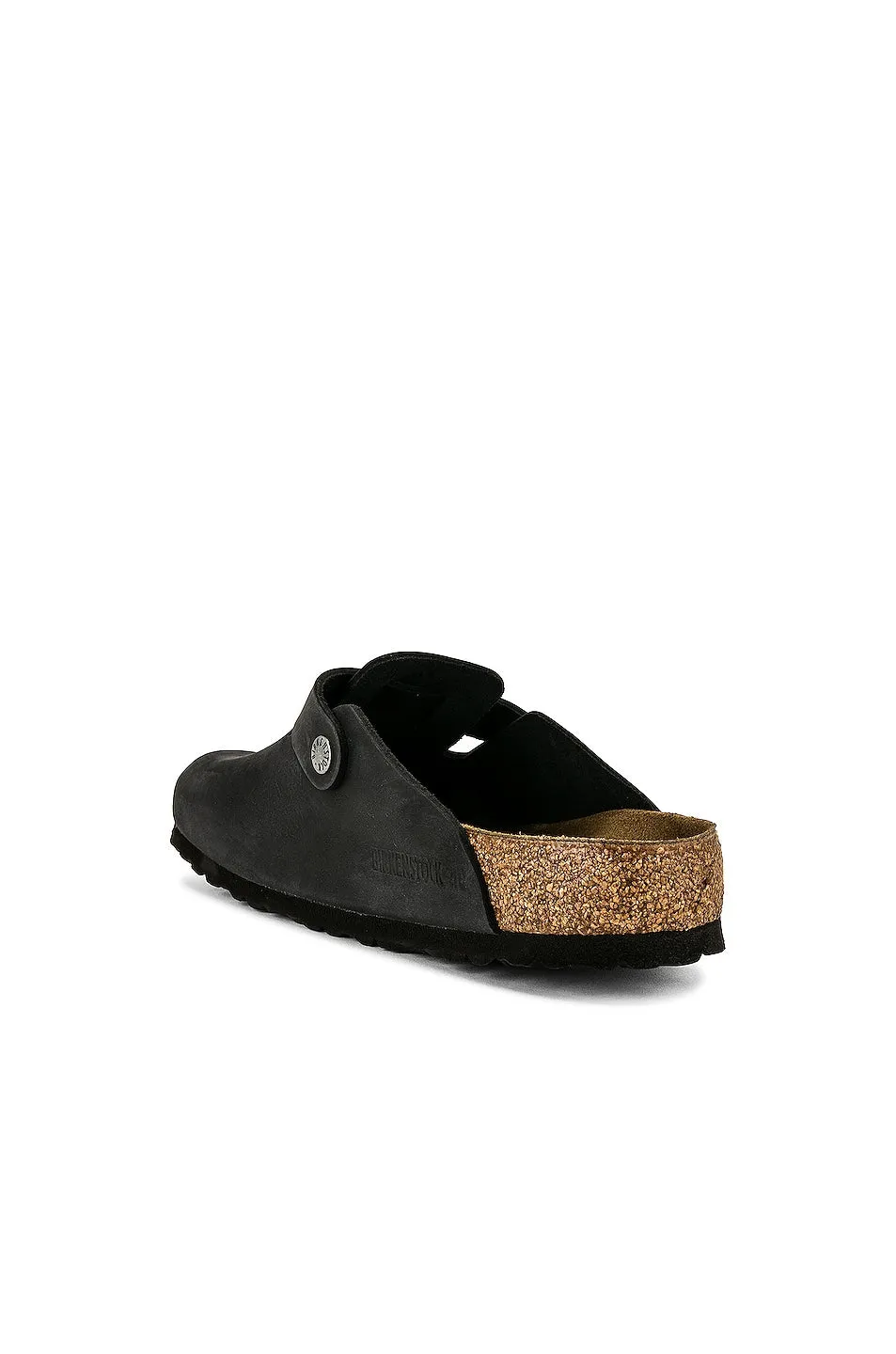 Birkenstock Boston Slides in Black Oiled