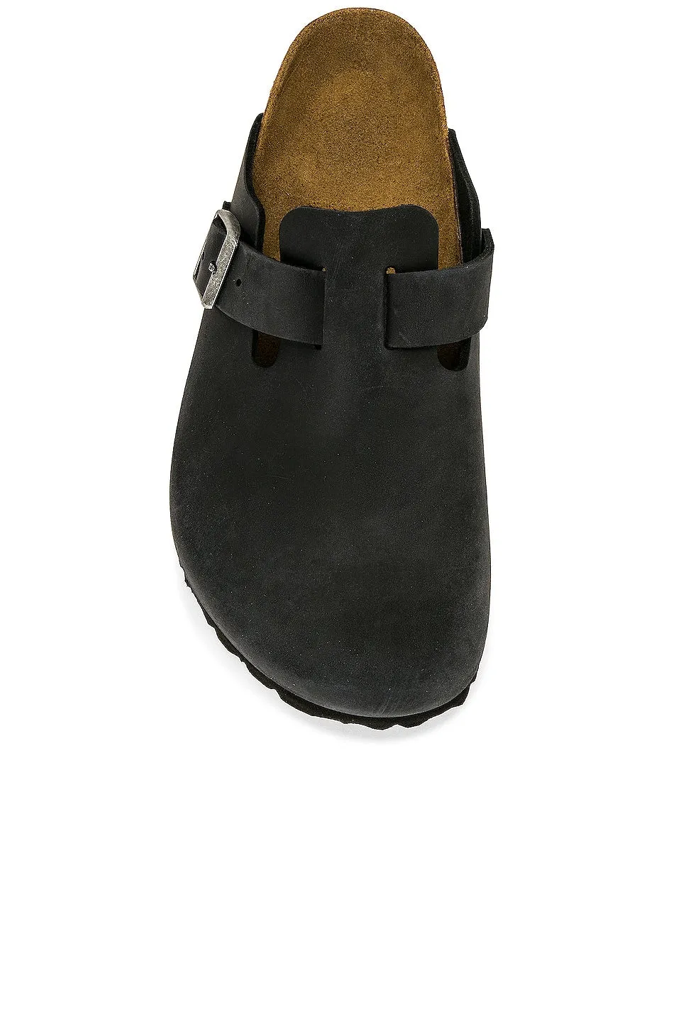 Birkenstock Boston Slides in Black Oiled