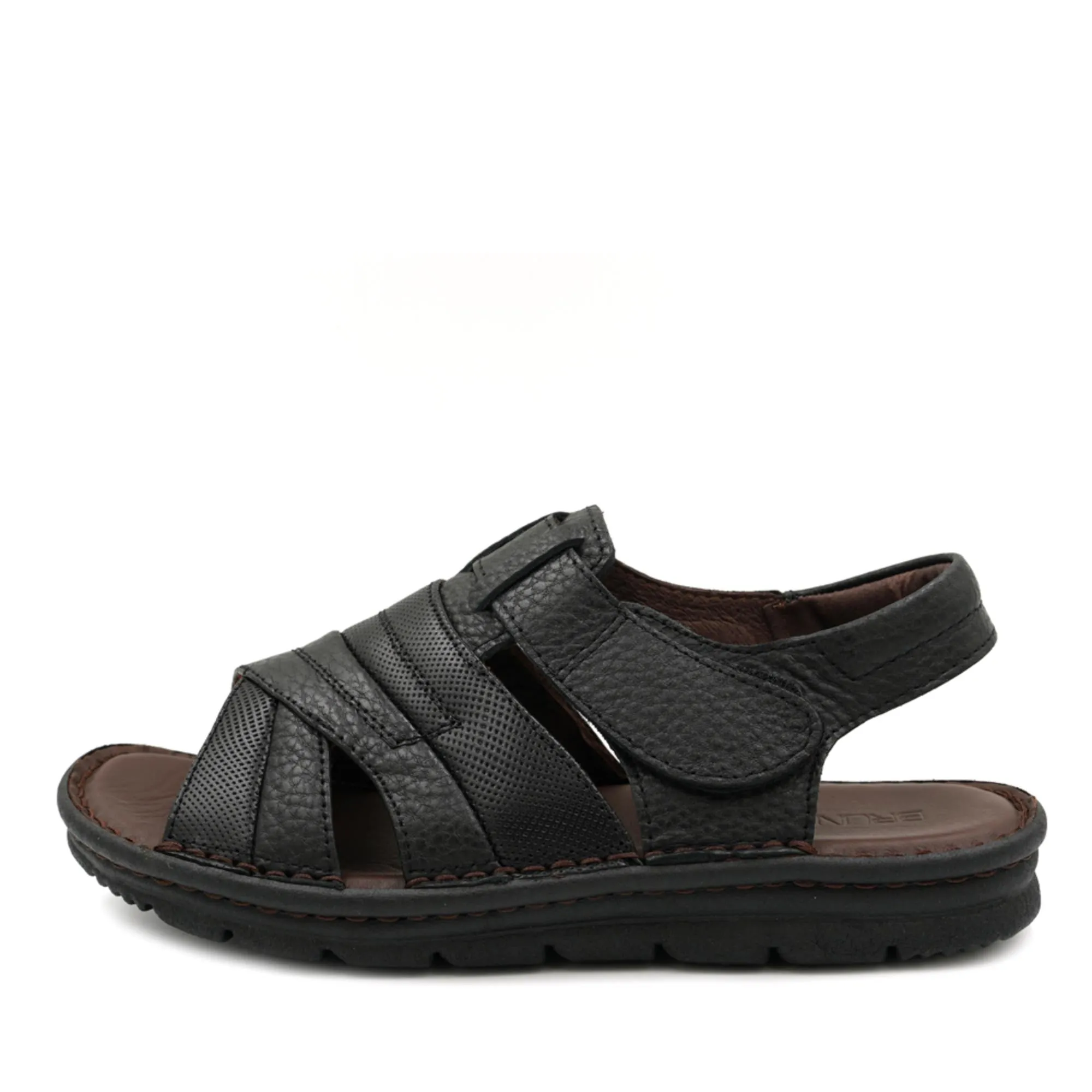 BRUNO CO. Leather Men's Sandals - Black