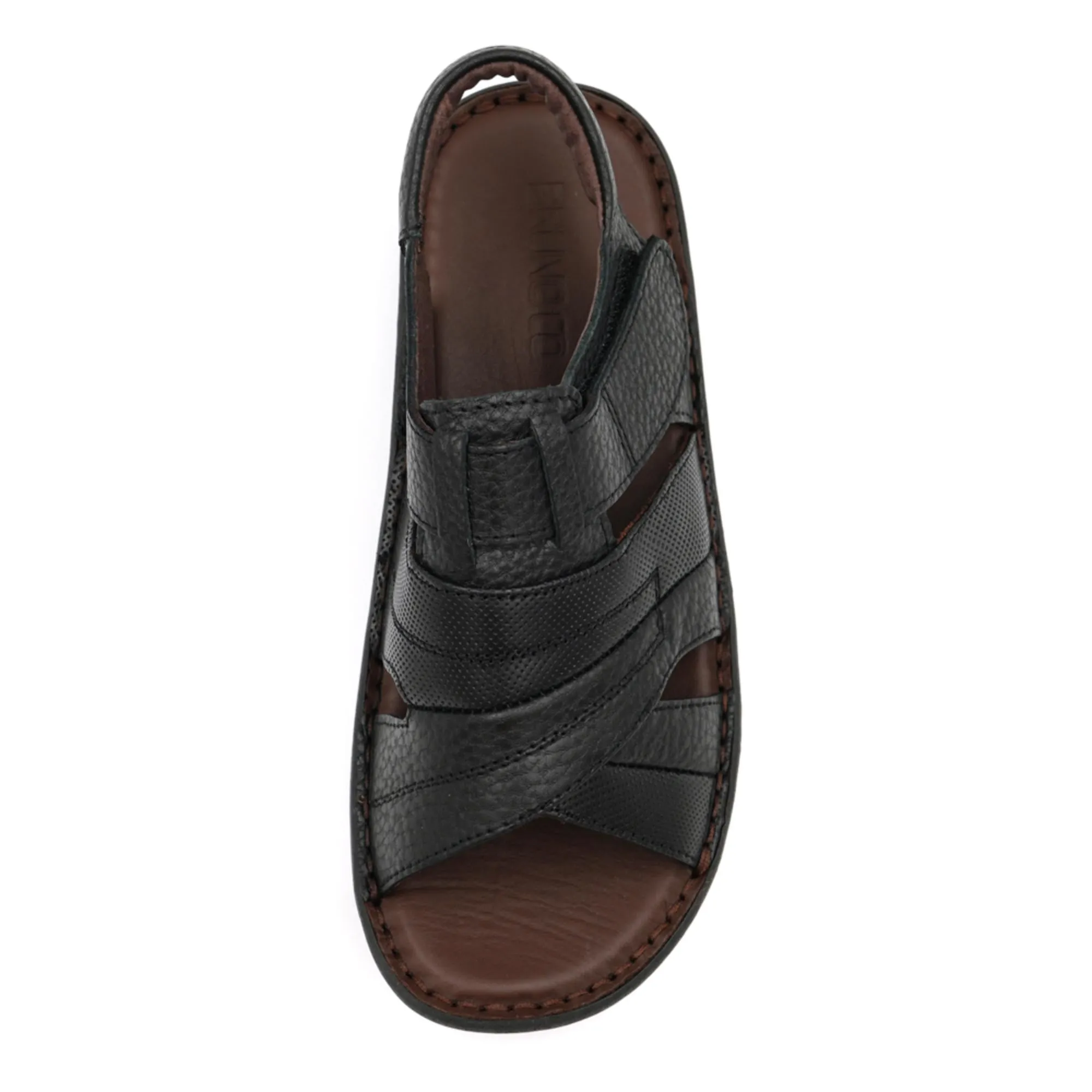 BRUNO CO. Leather Men's Sandals - Black