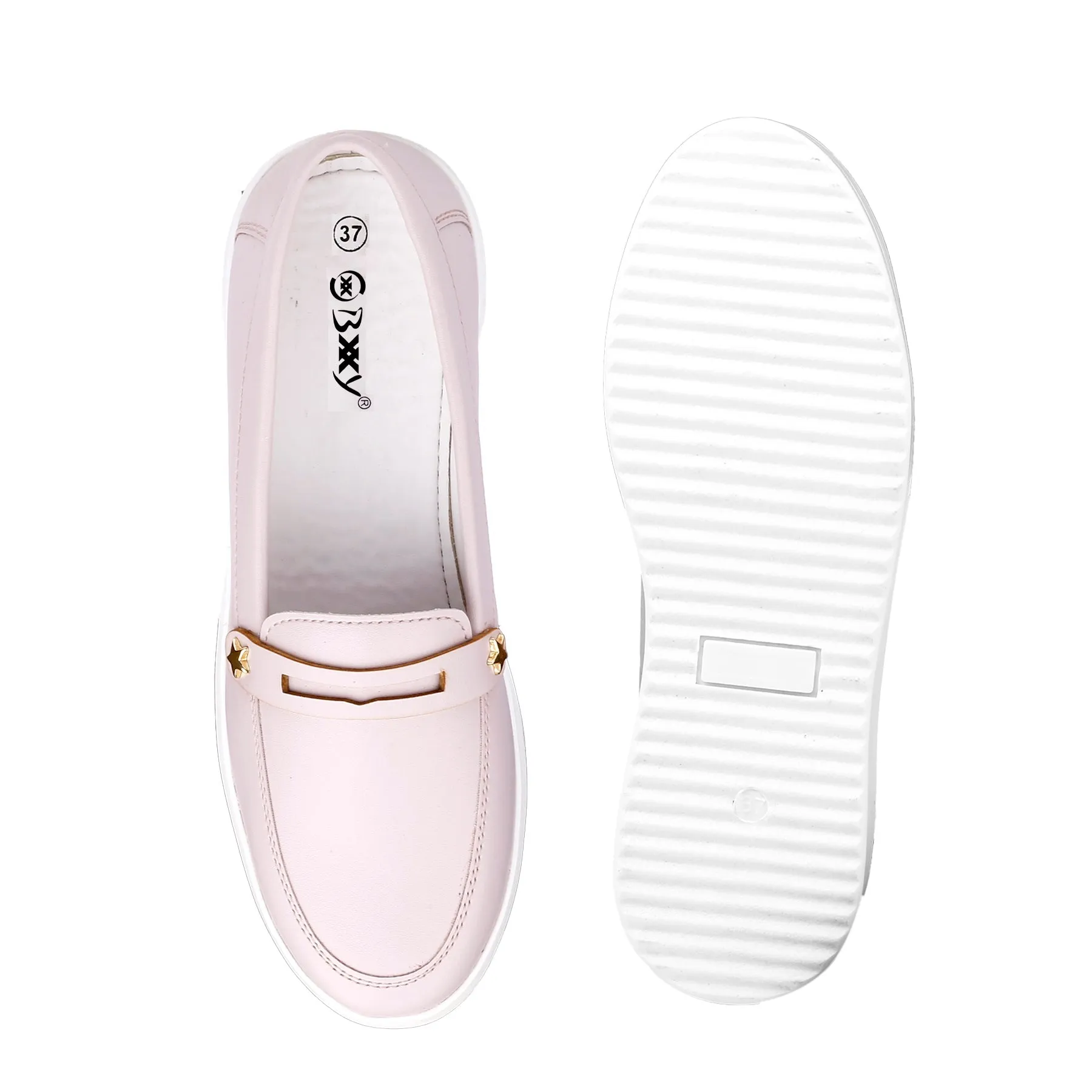 Bxxy's Street Style Fashionable Ladies Slip-on Loafers