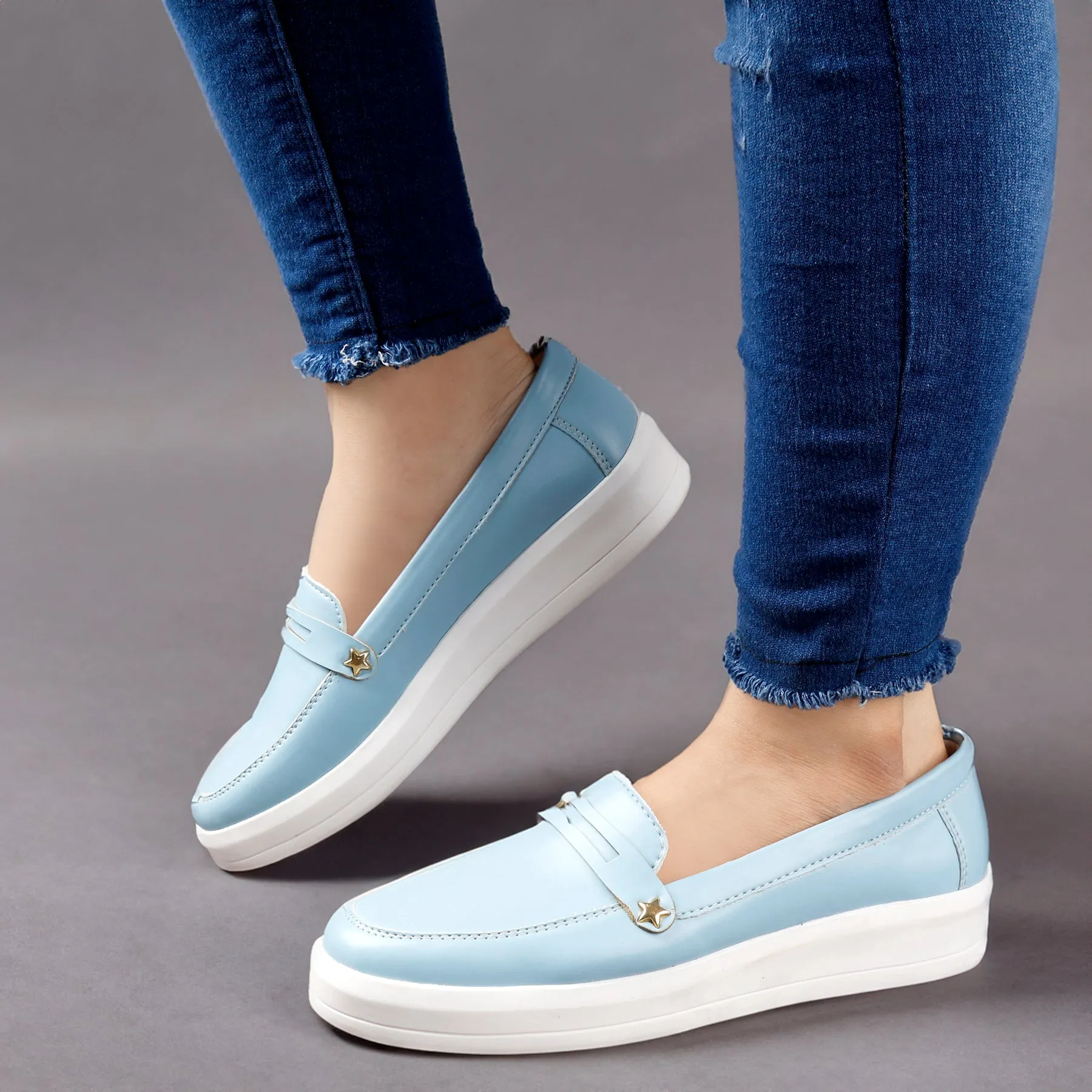 Bxxy's Street Style Fashionable Ladies Slip-on Loafers