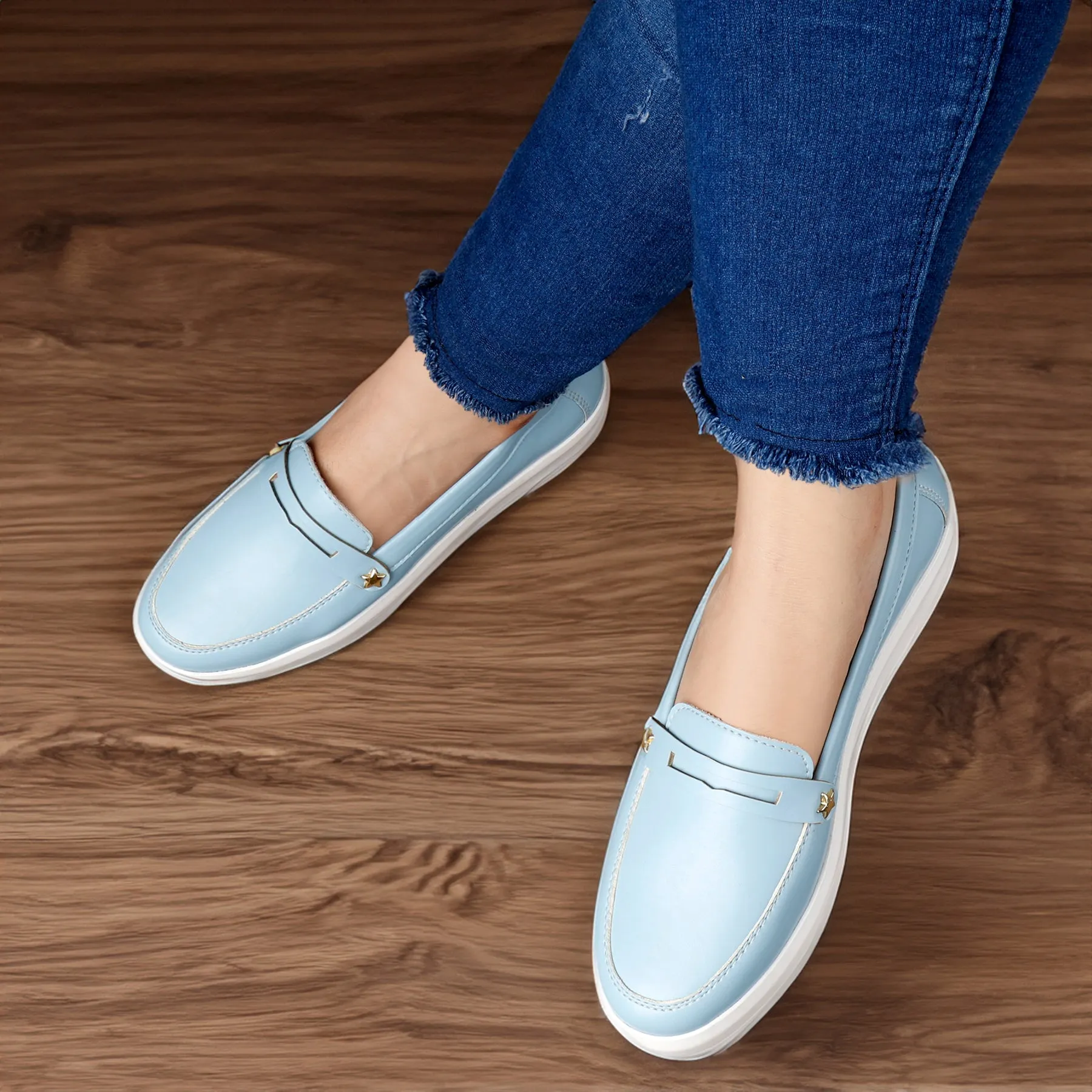 Bxxy's Street Style Fashionable Ladies Slip-on Loafers