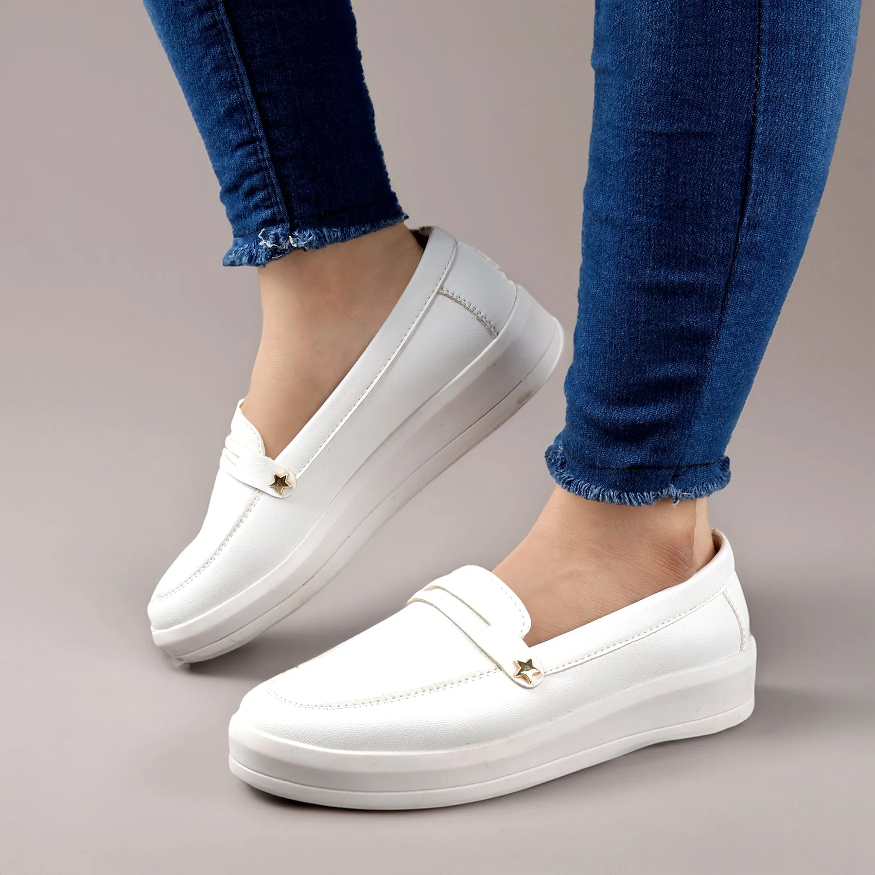 Bxxy's Street Style Fashionable Ladies Slip-on Loafers