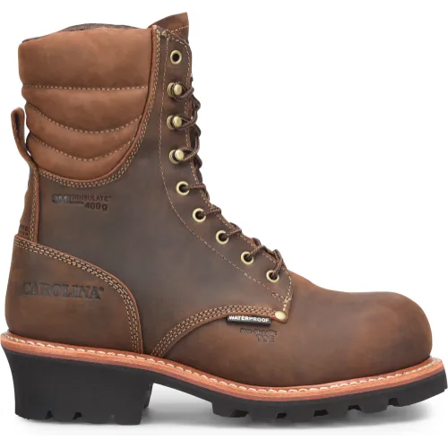 Carolina Men's Hemlock 9" Comp Toe WP 400G Logger Work Boot - CA9834