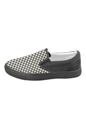 Circle in Squares Men's Slip-on Canvas Shoes (Model 019)