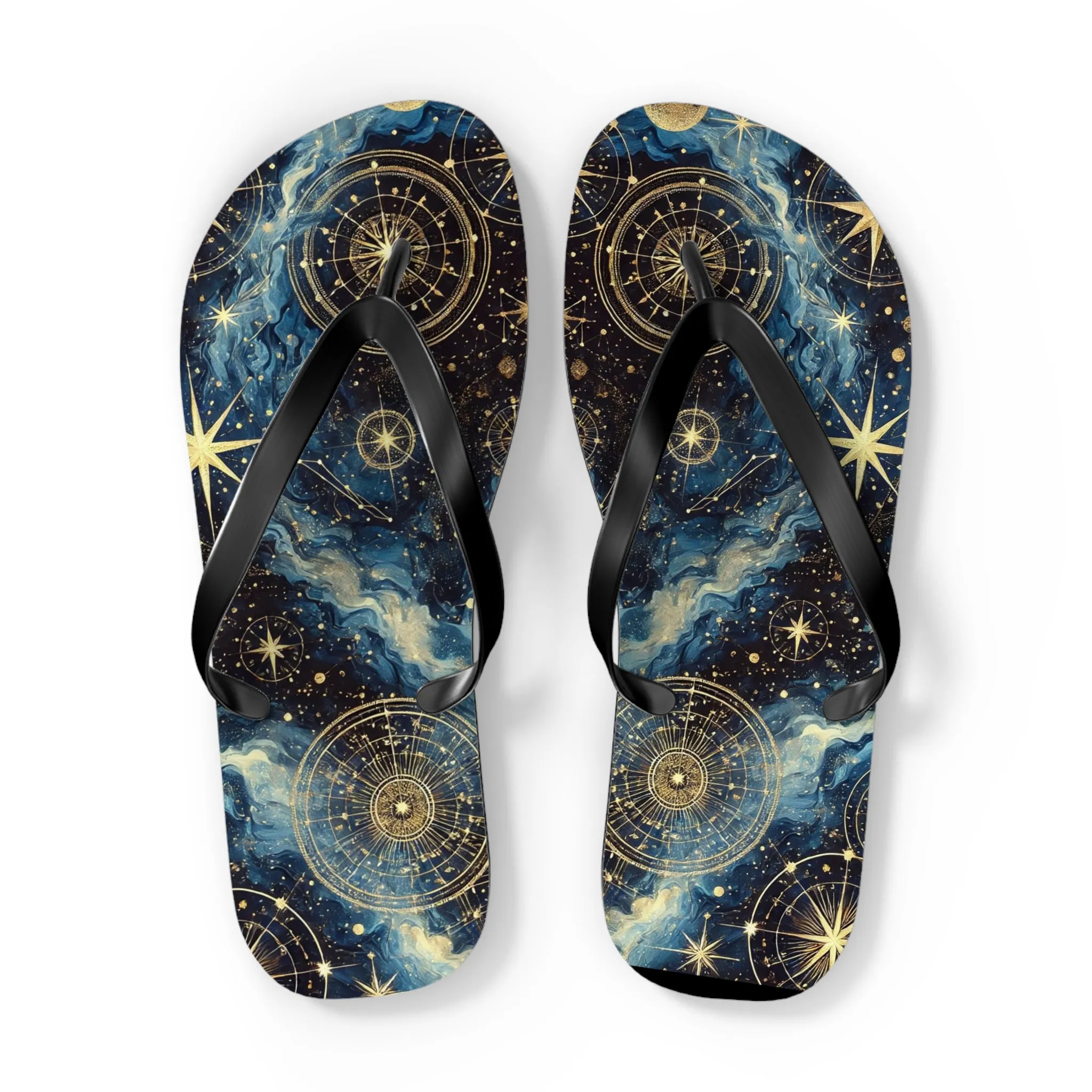 Constellation Dreams: Celestial Comfort Flip-Flops