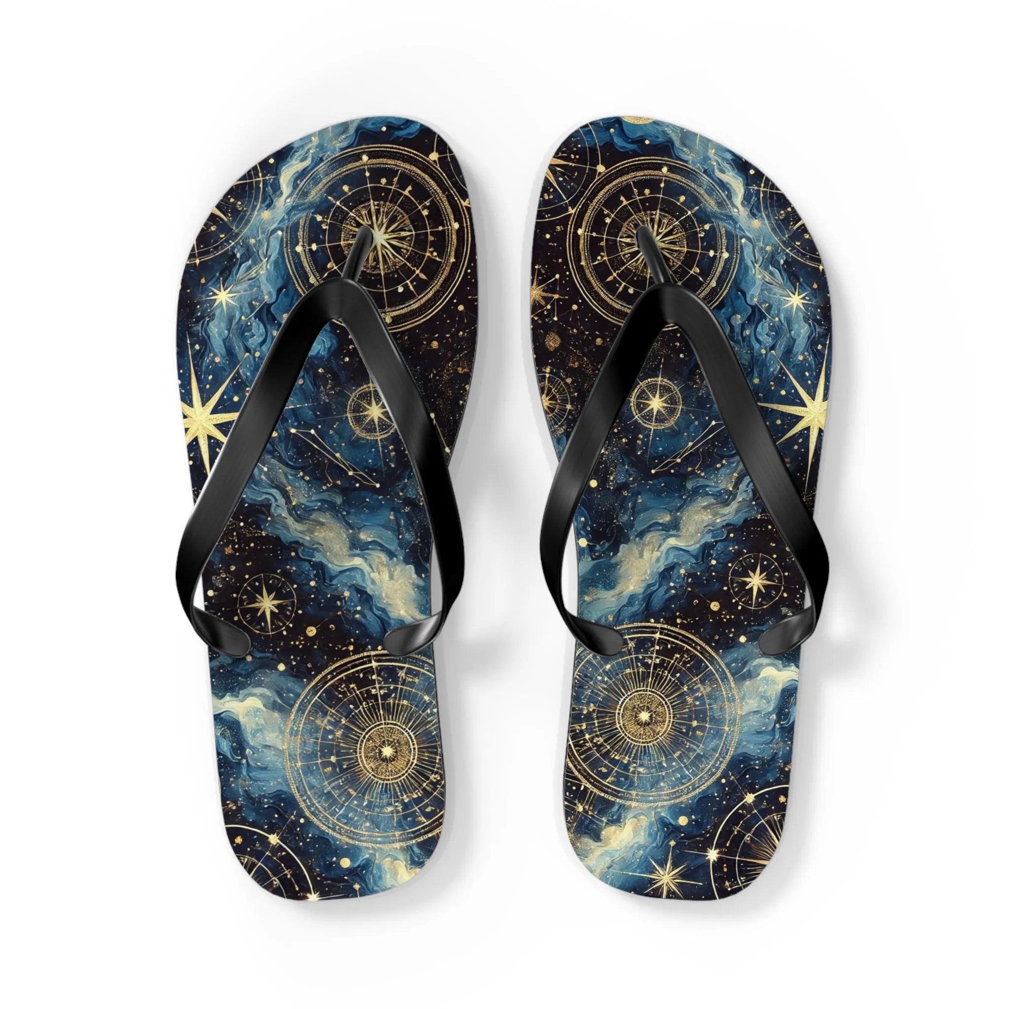 Constellation Dreams: Celestial Comfort Flip-Flops