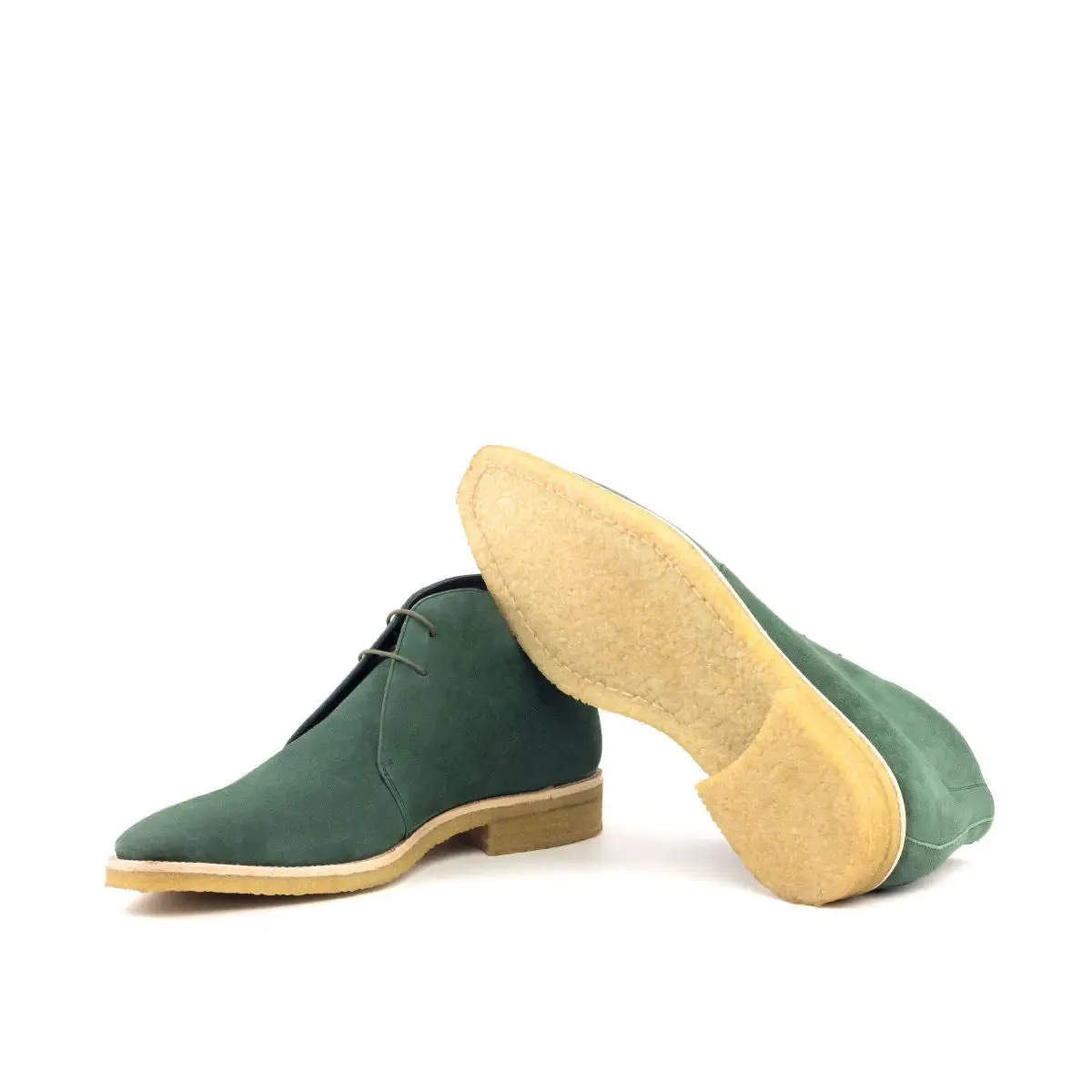 DapperFam Vivace in Forest Men's Italian Suede Chukka