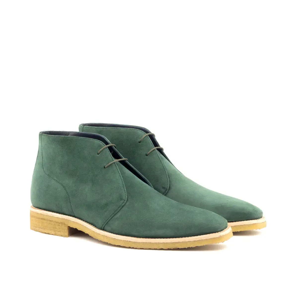 DapperFam Vivace in Forest Men's Italian Suede Chukka