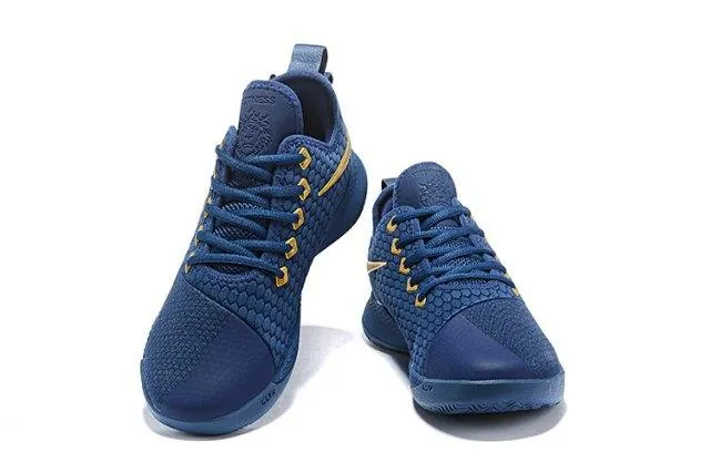 Excellent Lebron Witness 3 Blue Gold Men's Sneakers