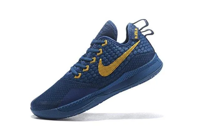 Excellent Lebron Witness 3 Blue Gold Men's Sneakers