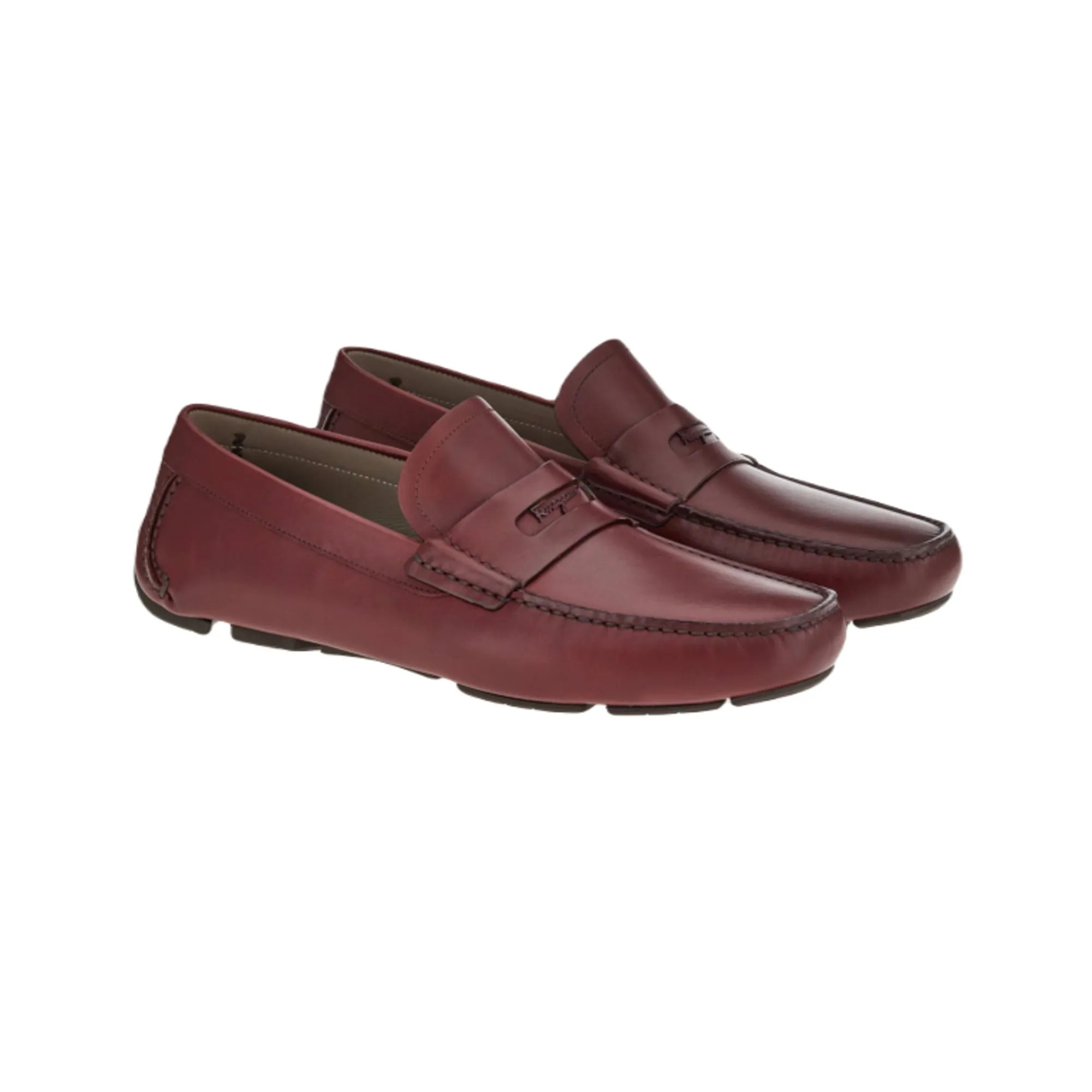 Ferragamo Newton Men's Driving Loafers Red