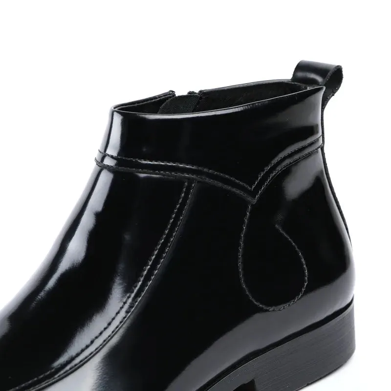 Funki Buys | Boots | Men's Leather Patent Formal Dress Boots