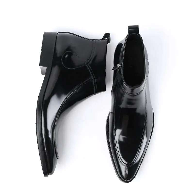 Funki Buys | Boots | Men's Leather Patent Formal Dress Boots