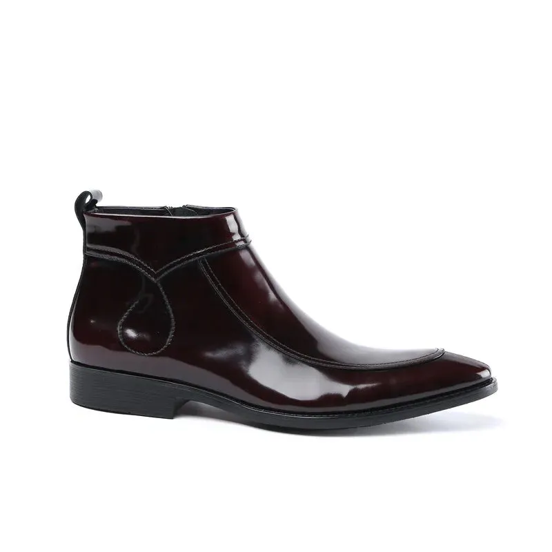 Funki Buys | Boots | Men's Leather Patent Formal Dress Boots