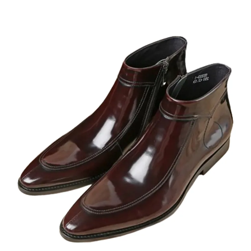 Funki Buys | Boots | Men's Leather Patent Formal Dress Boots