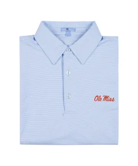 Genteal - Ole Miss Pinstripe Performance Polo