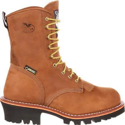 Georgia Men's 8" Stl Toe WP Insulated Logger Work Boot - Brown - G9382