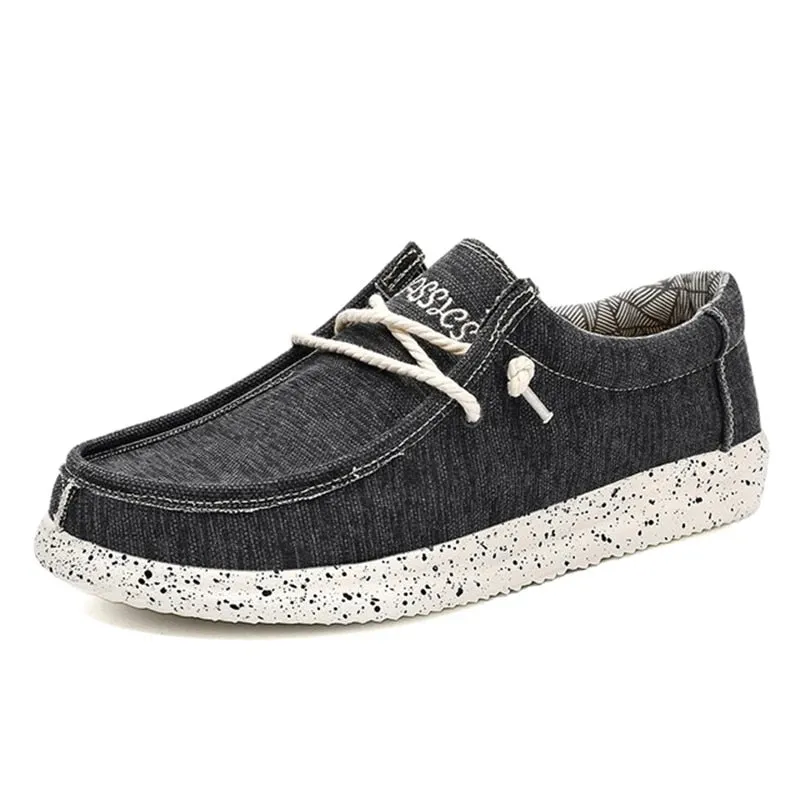 Hnzxzm New Summer Men's Canvas Shoes Comfortable Soft Men's Shoes Breathable Men Vulcanized Shoes Slip Wear Men's Casual Flat Shoes