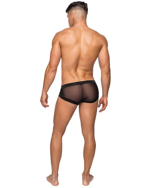 Hoser Stretch Mesh Micro Mini Short Black Md