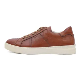 I Maschi Low-Top Sneakers Leather Brown Colour For Men