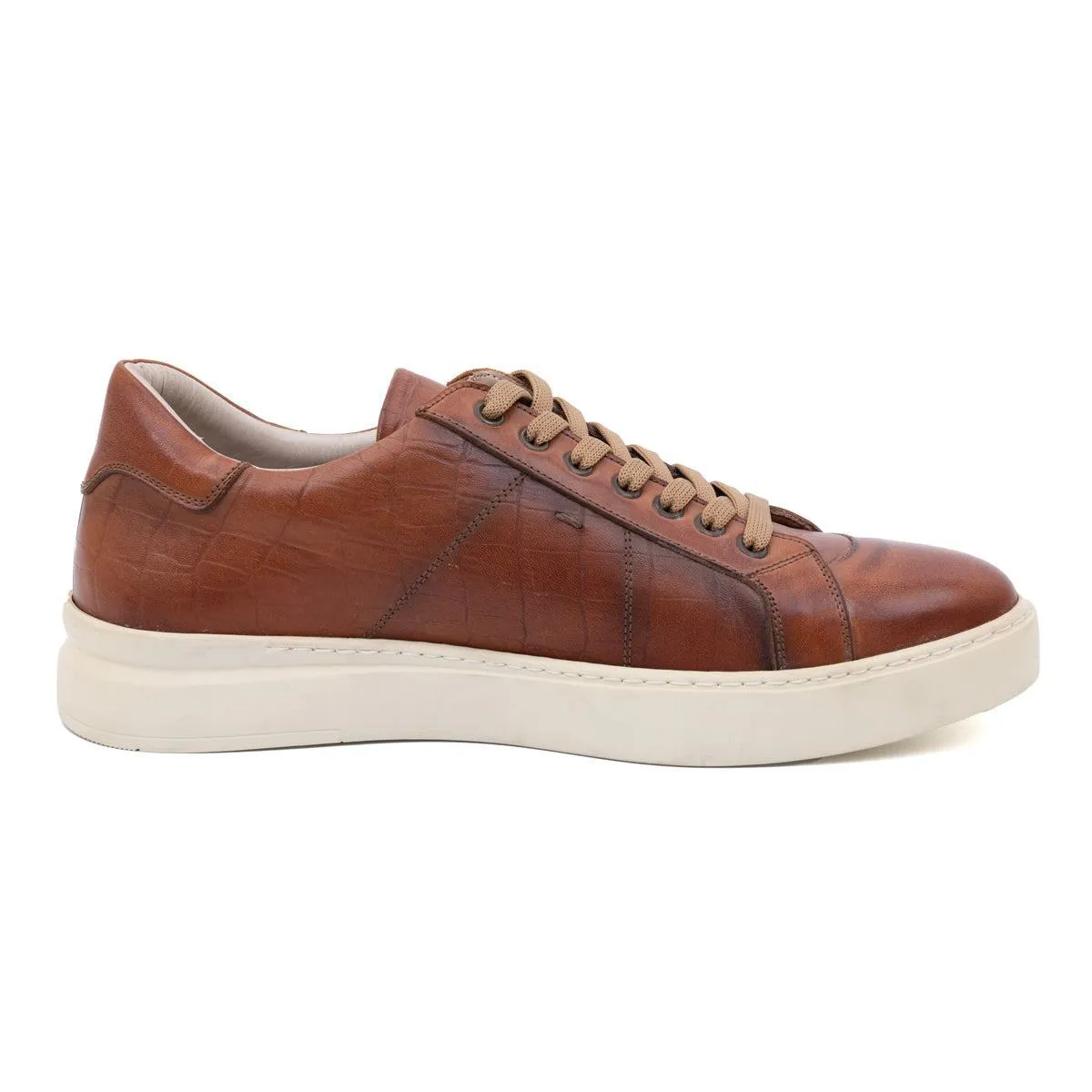 I Maschi Low-Top Sneakers Leather Brown Colour For Men