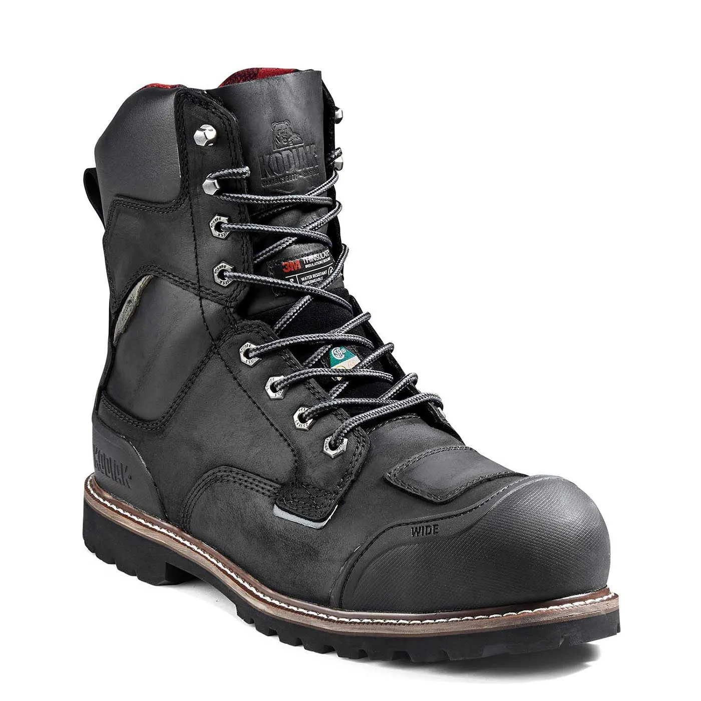 Kodiak Widebody Men's 8" Composite Toe Waterproof Work Boot KD0A4TGCBLK - Black