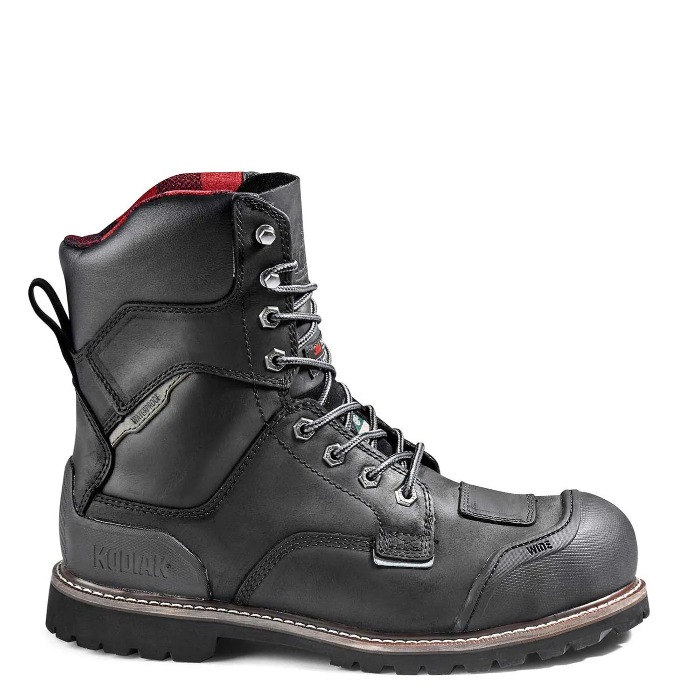 Kodiak Widebody Men's 8" Composite Toe Waterproof Work Boot KD0A4TGCBLK - Black