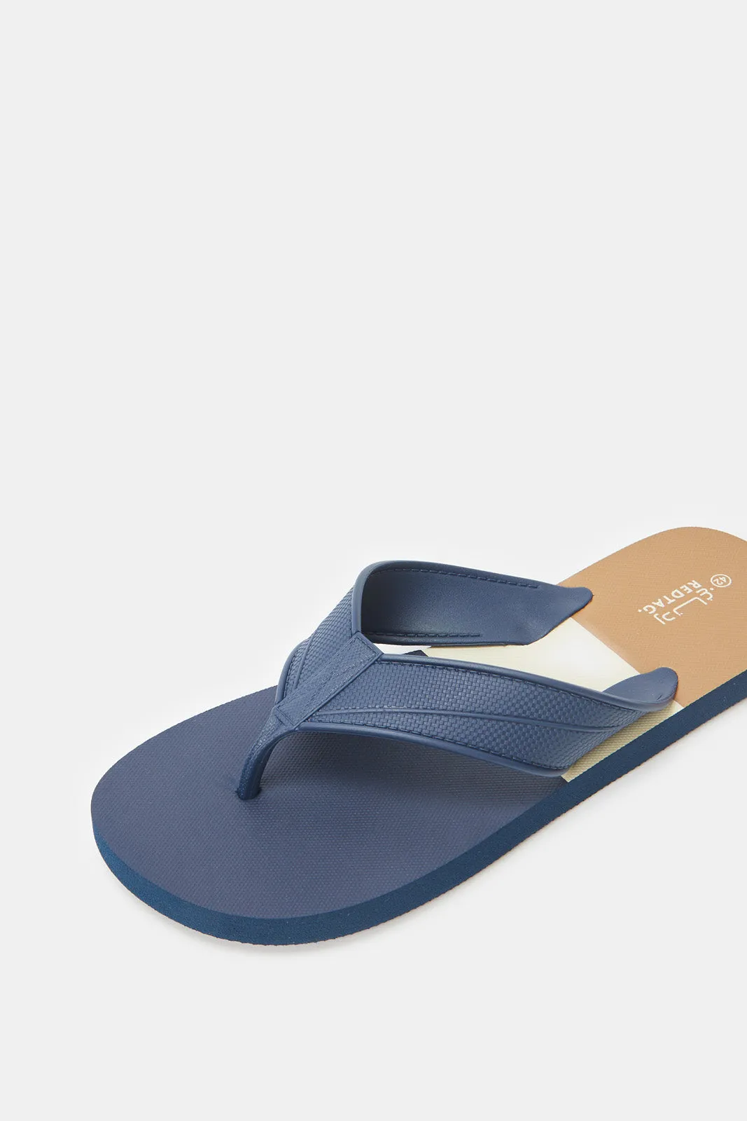 Men Blue Toe Post Flip Flops