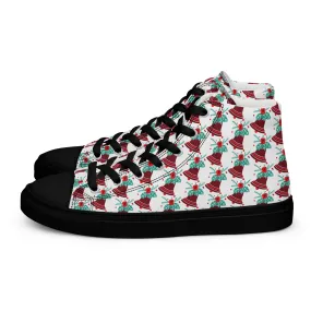 Men Christmas High Top Canvas Shoes (Glamourange Holiday Magic Canvas Shoes For Men - 0013)