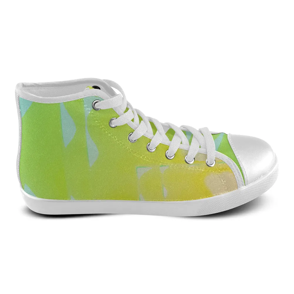 Men's Lemon Twist Solid Print Canvas High Top Shoes