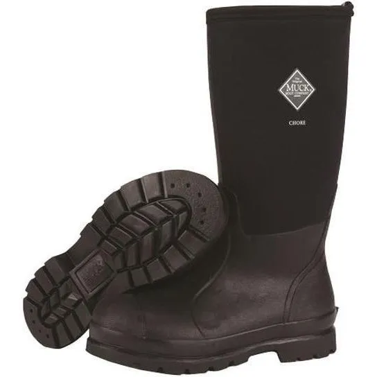 Muck Men's Chore Tall 17" WP Rubber Work Boot - Black - CHH-000A