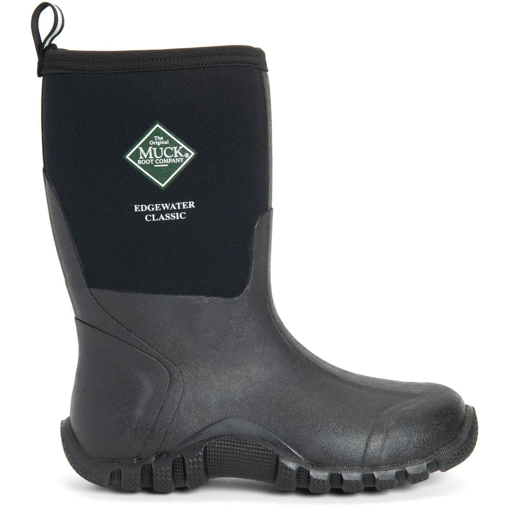 Muck Men's Edgewater Classic Mid WP Rubber Hunt Boot - Black - ECM-000