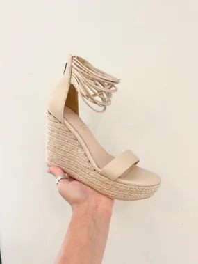 Natural Summer Espadrille High Heels