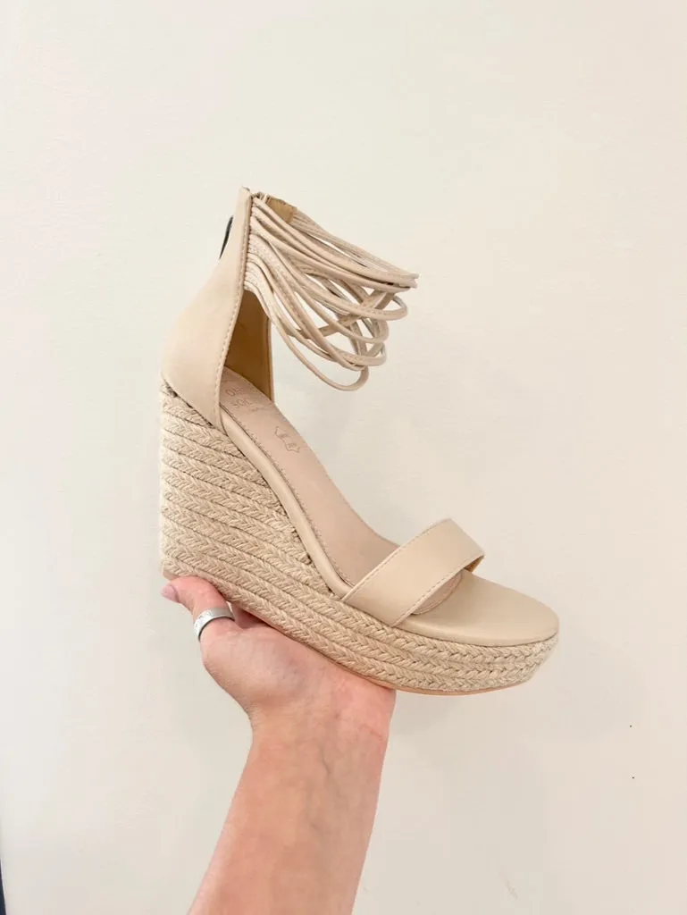 Natural Summer Espadrille High Heels