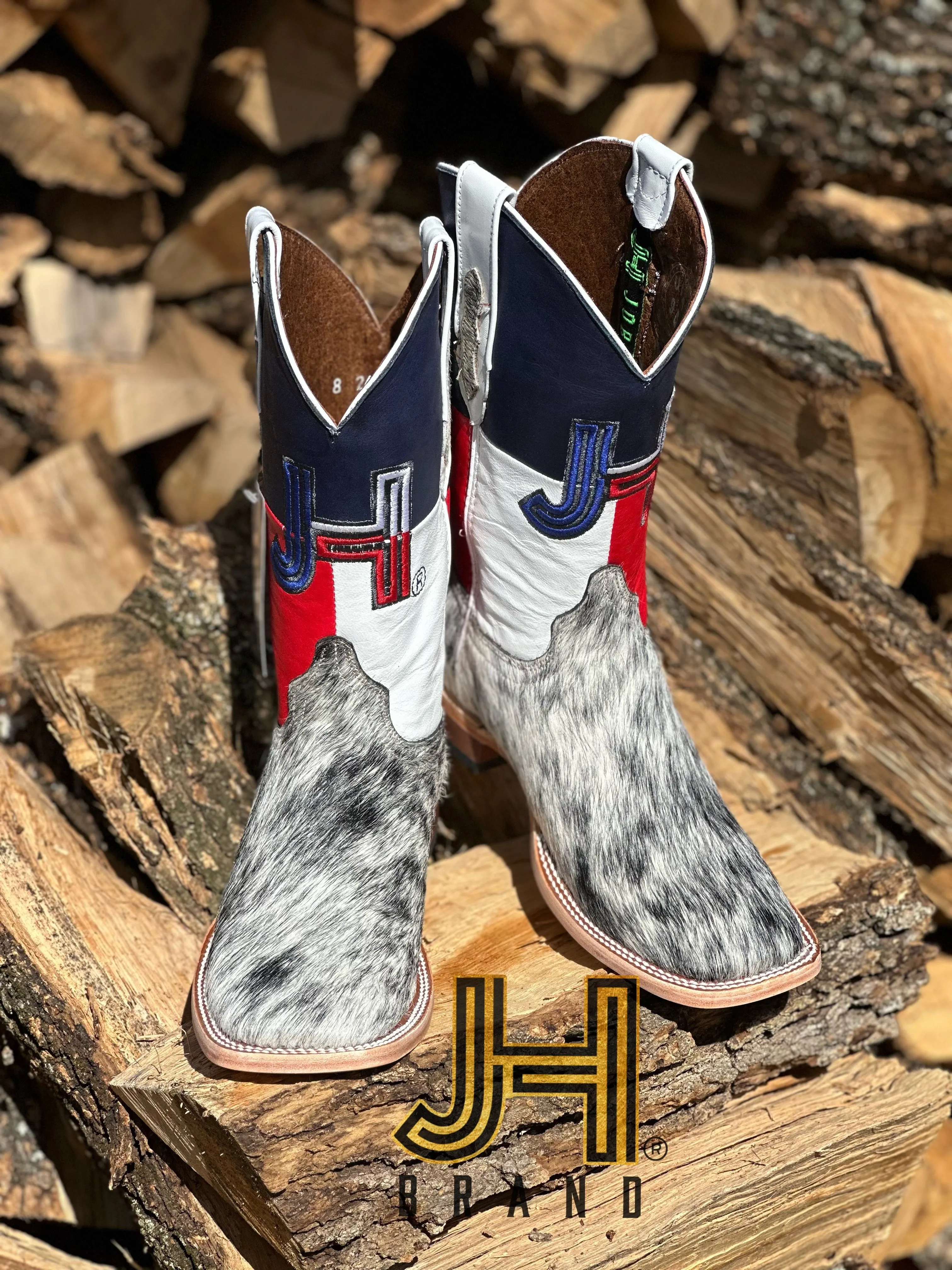 New 2023 Mens JH "Cowhide"  Square Toe Boots