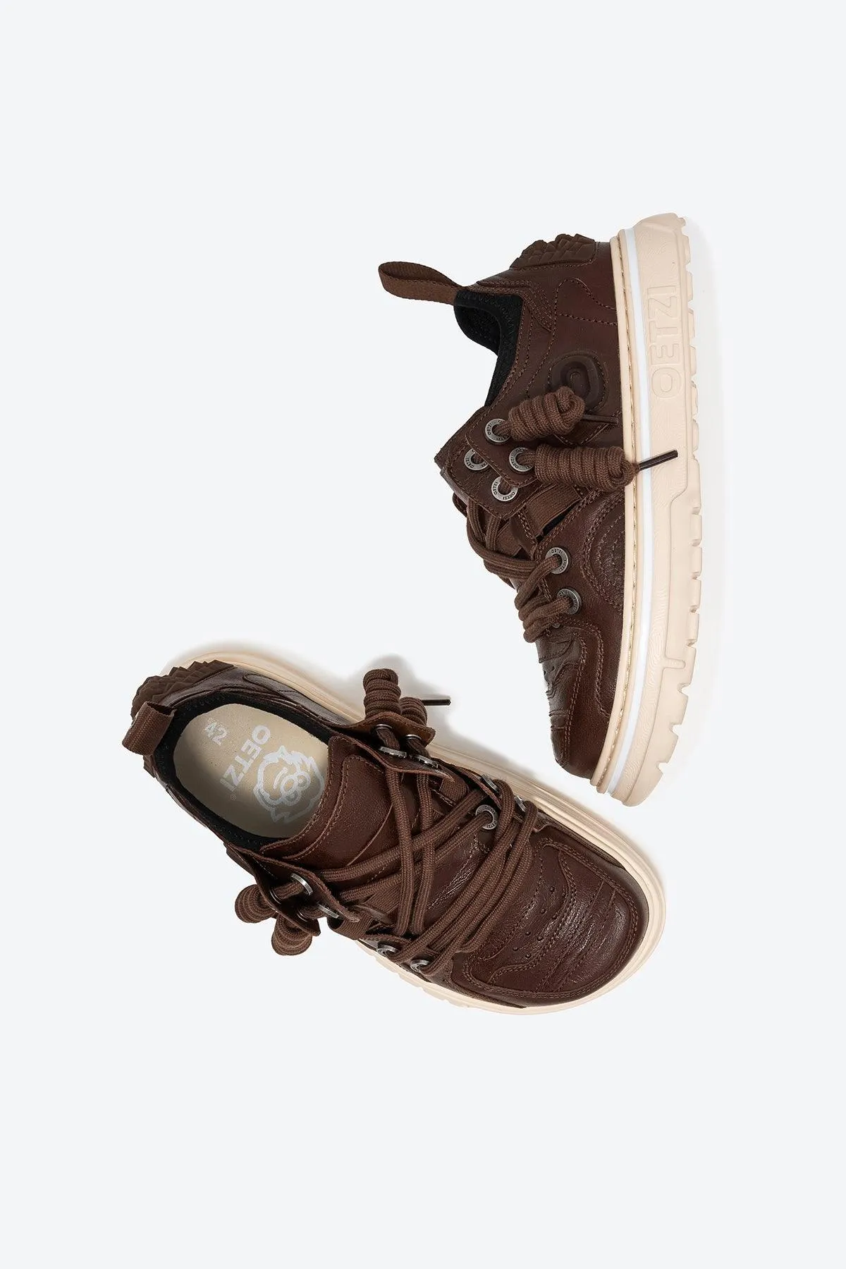 OETZIight Unisex Cowhide Sneakers For Women And Men