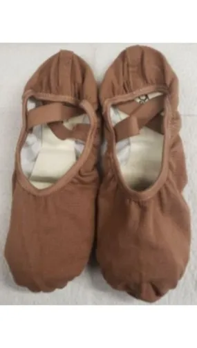 Quinn -- Stretch Canvas Split Sole Ballet -- Mocha