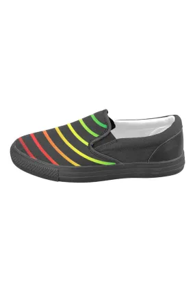 Rainbow Men's Slip-on Canvas Shoes (Model 019)