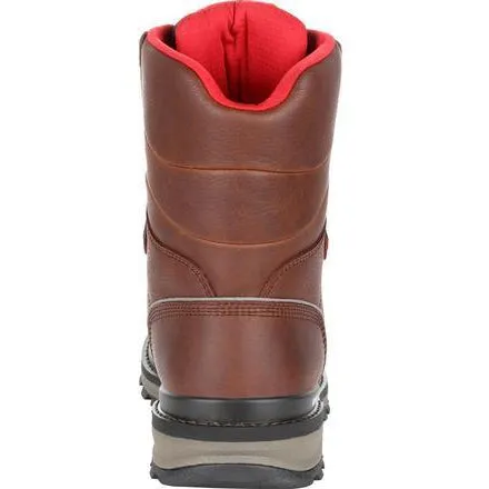 Rocky Men's Rams Horn 8" Comp Toe WP Ins Work Boot - Brown - RKK0284