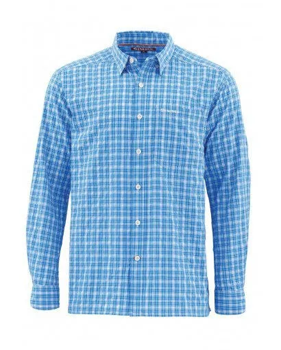 Simms Men's Morada LS Shirt/Harbor Blue Plaid