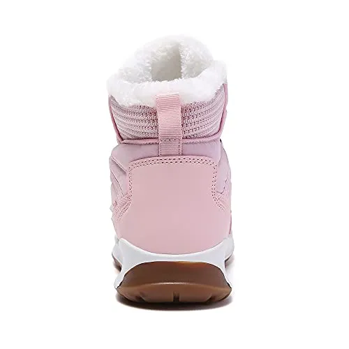 SKDOIUL Snow Shoes for Women Winter Ankle Boots Cold Weather Ladies Outdoor Fashion Casual Walking Shoes Waterproof Insulated with Fur Warm Pink