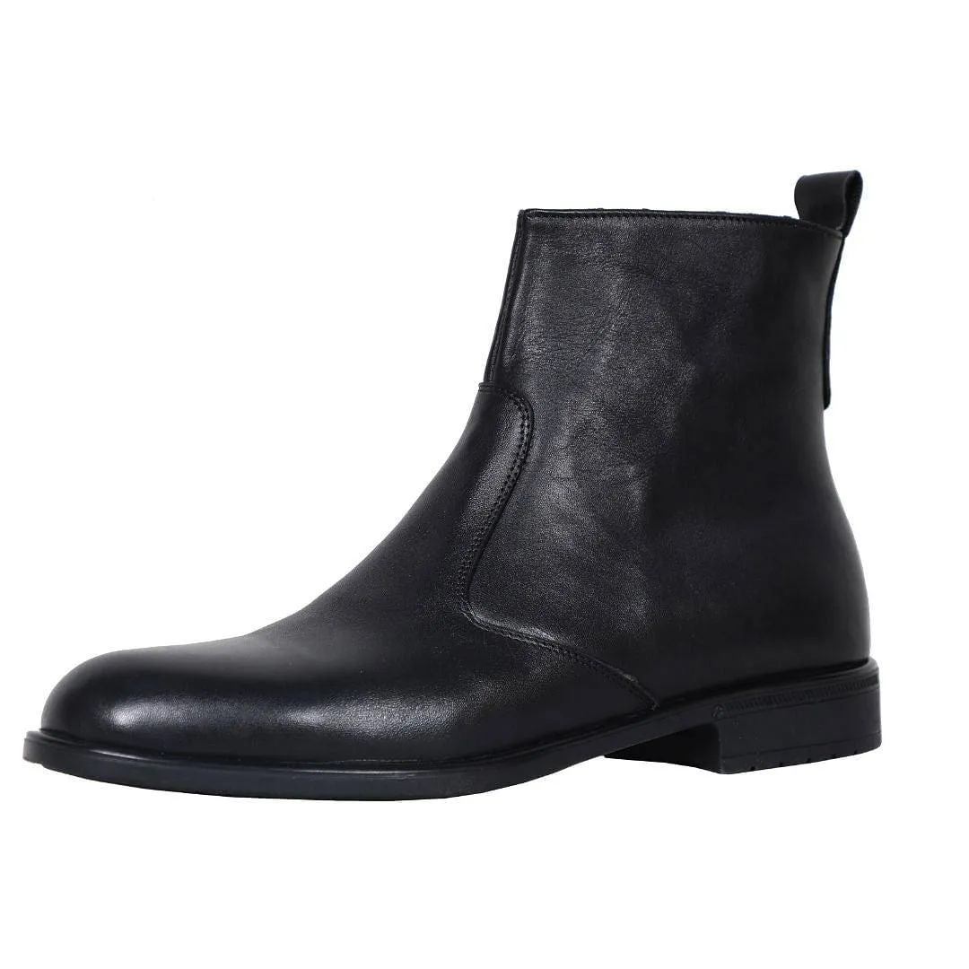 The Chiaro - Men's Italian Leather Dress Boots With Zipper (Signature)