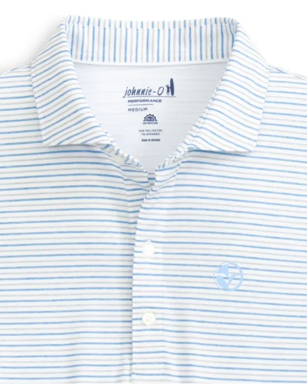 Victoria National Johnnie-O Vik Stripe Performance Jersey Polo