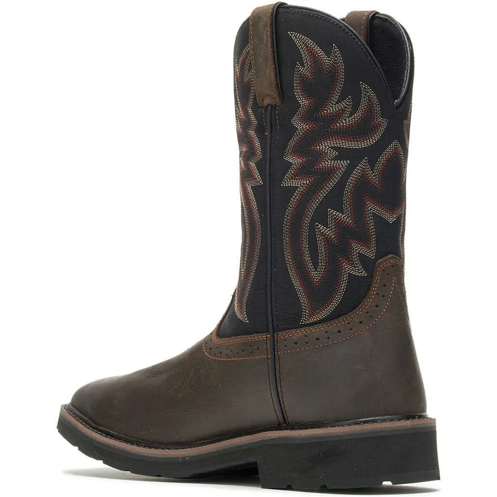 Wolverine Men's Rancher Steel Toe WP Western Work Boot- Black- W10765